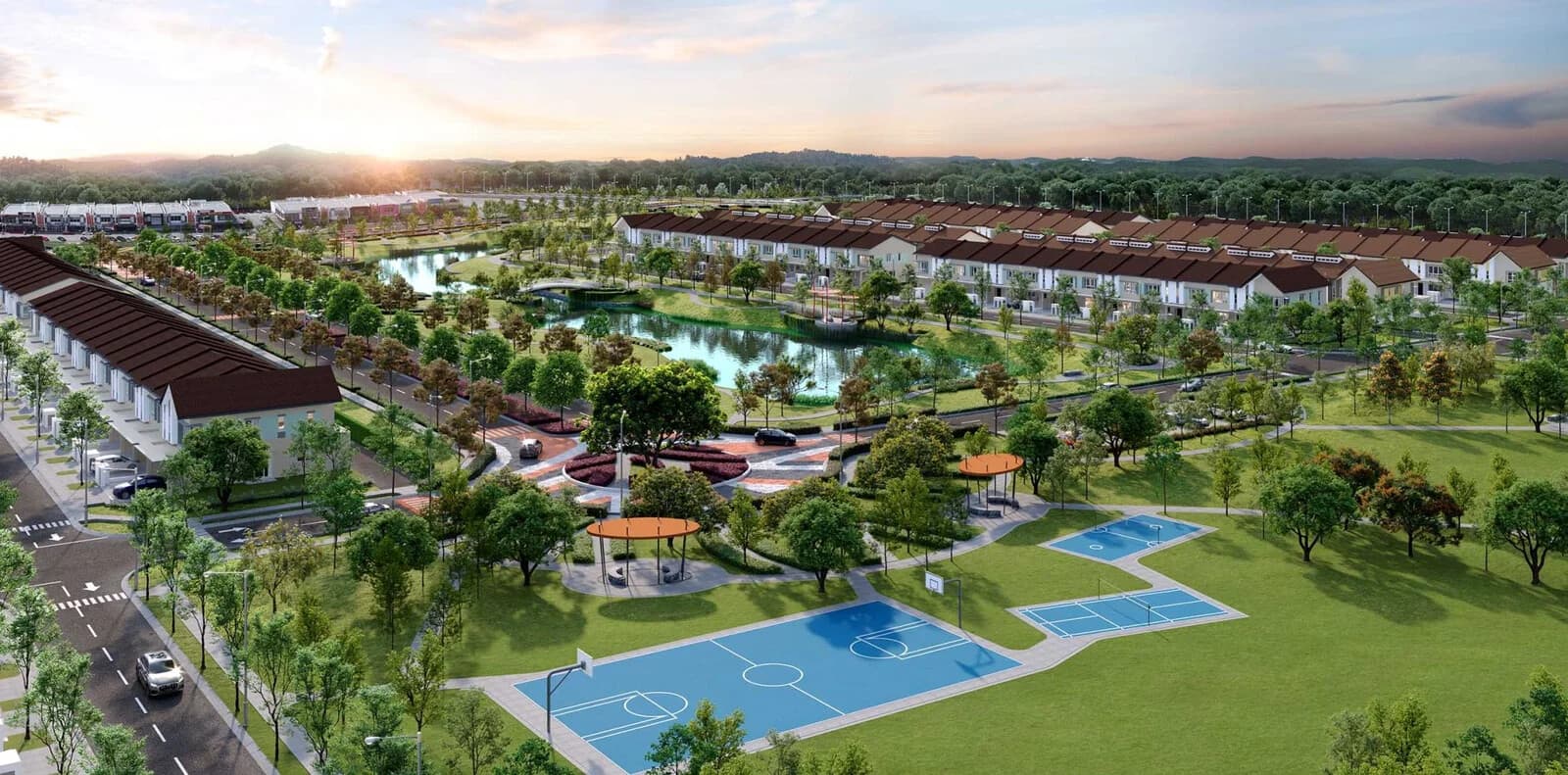 Entrance boulevard at Avisa Residences Phase 1